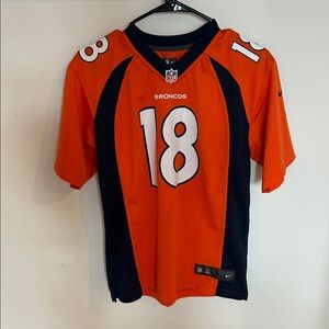 Broncos Manning Kids Large NFL Orange and Navy Jersey